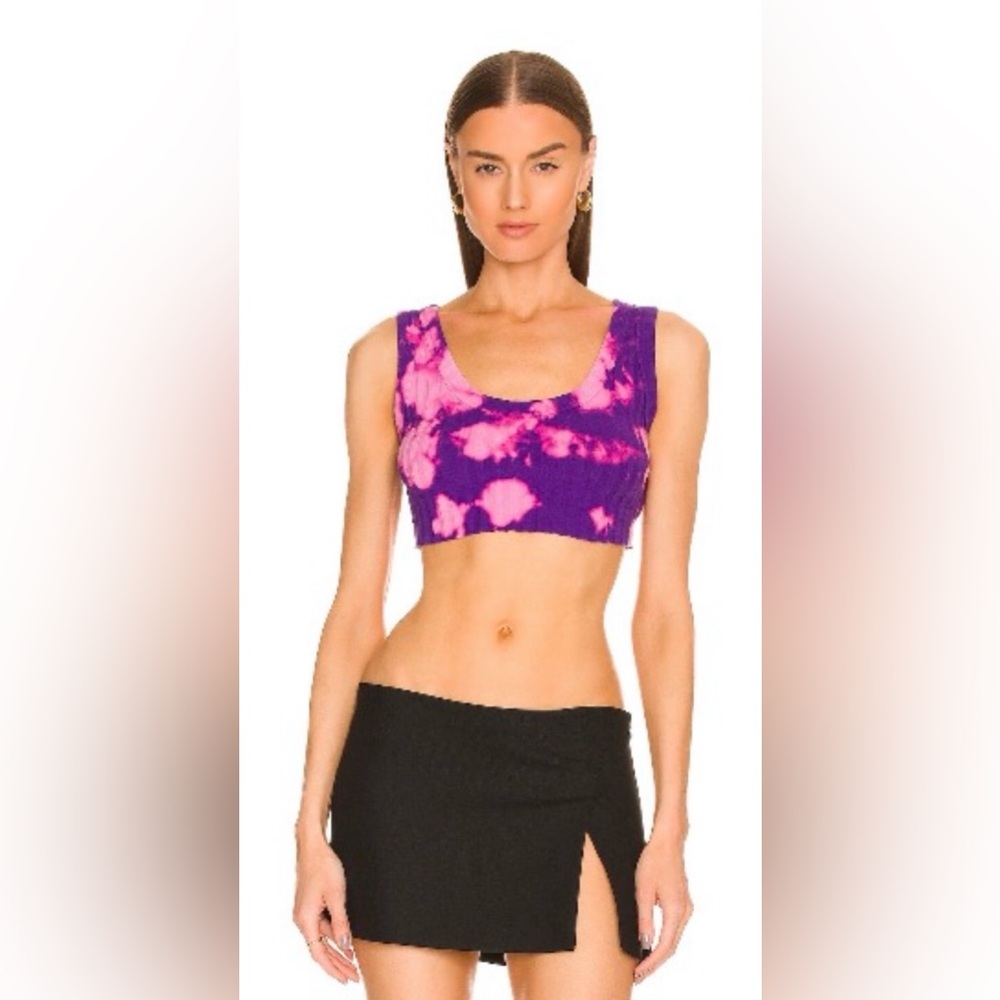 COTTON CITIZEN The Capri Crop Tank in Purple Blast Size Small